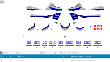 Sticker für Kotflügel vorne END, MX, mod 24. # 94037.24`